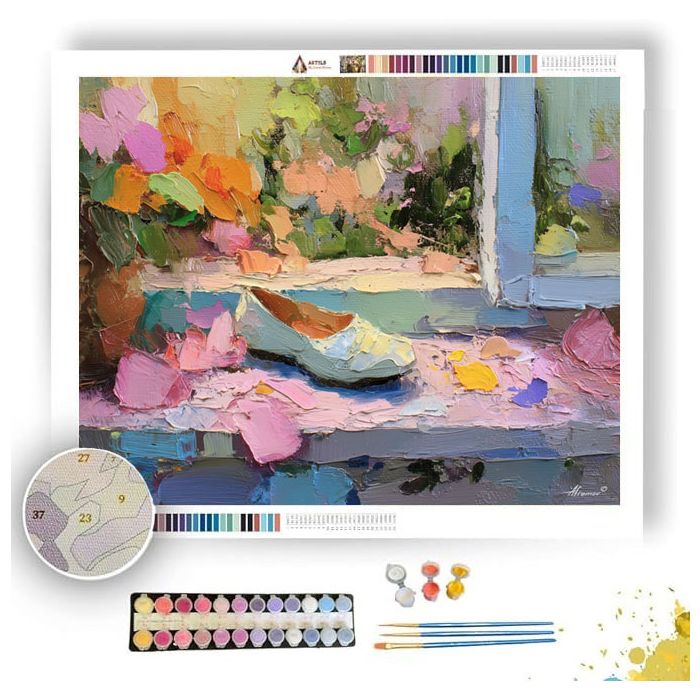 GARDEN WINDOW DETAIL - Paint by Numbers Full Kit