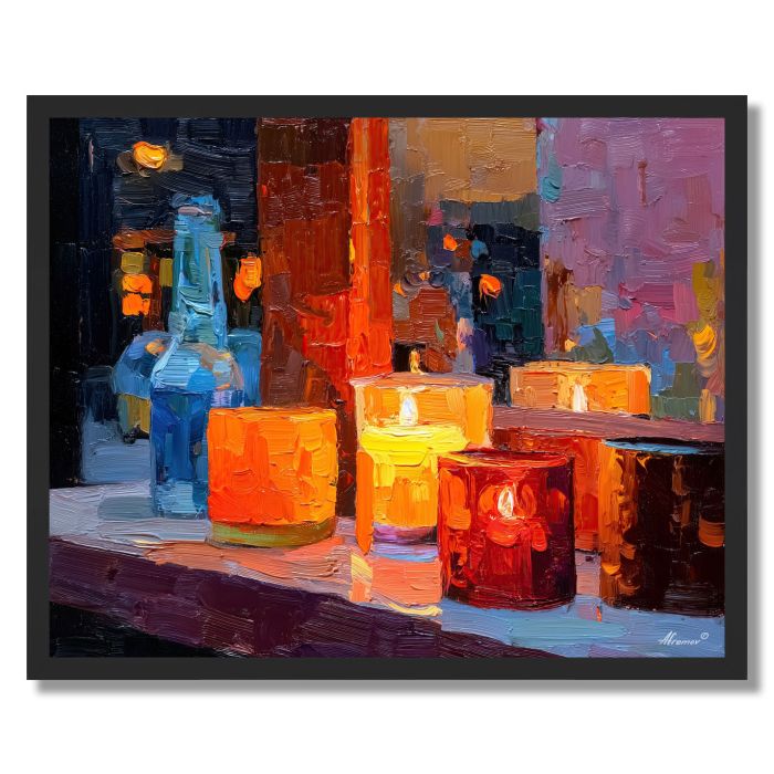 CANDLE GLOW GARDEN - FRAMED