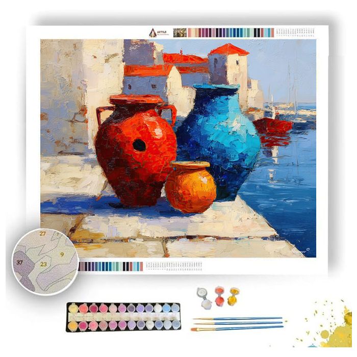 MARBLE POTTERY SCENE - Paint by Numbers Full Kit