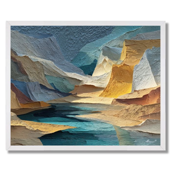 SAND FOLDED PATH - FRAMED