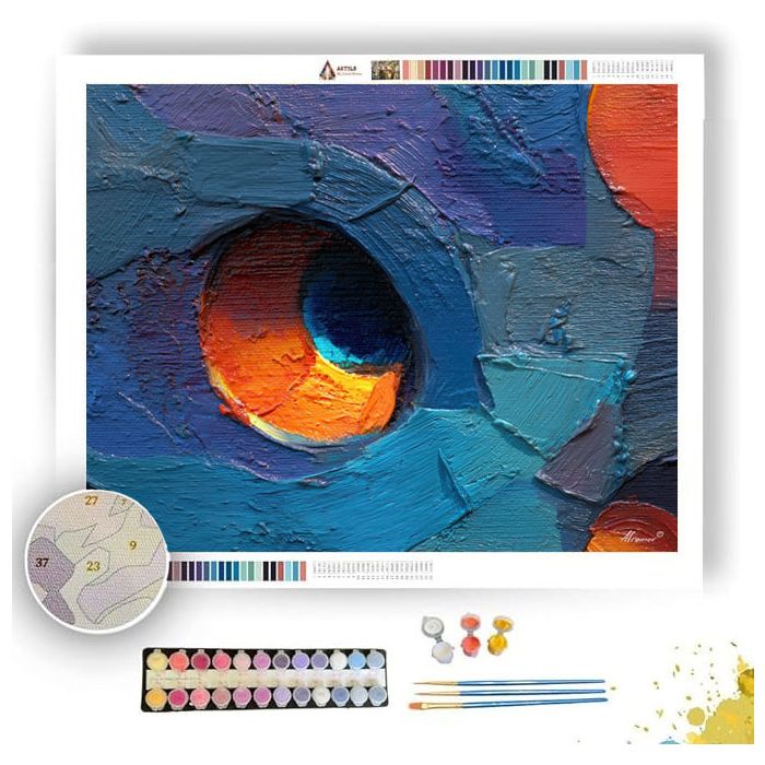 MACRO DETAIL COBALT - Paint by Numbers Full Kit
