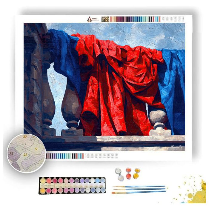 COBALT FABRIC PATH - Paint by Numbers Full Kit