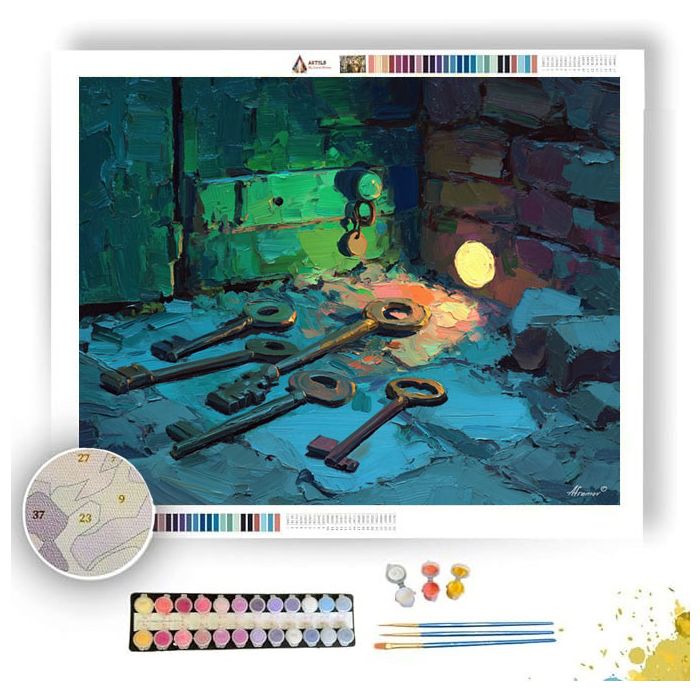CELLAR PATH MOONLIT - Paint by Numbers Full Kit