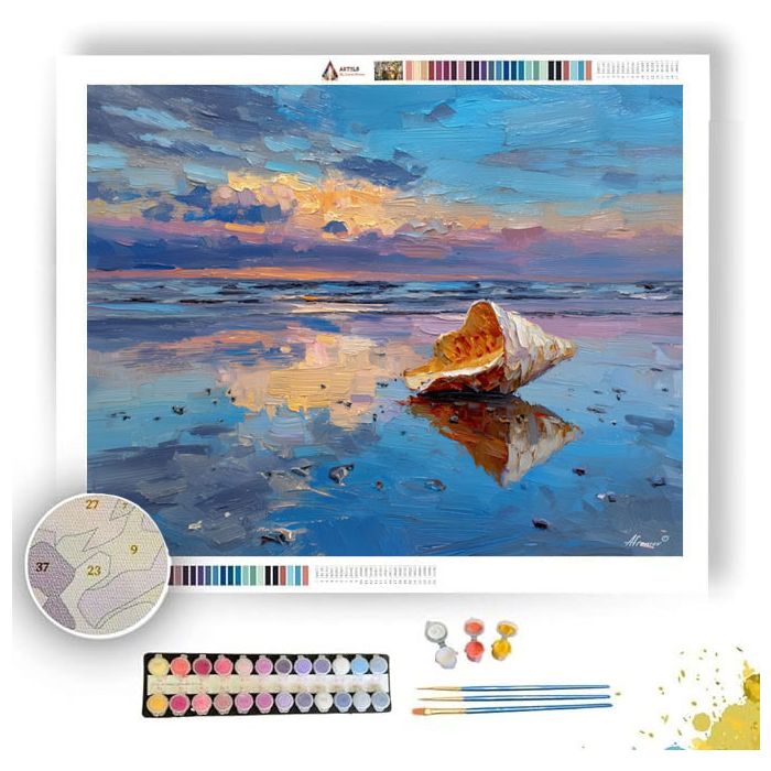 SHELL NEAR CALM WATER - Paint by Numbers Full Kit