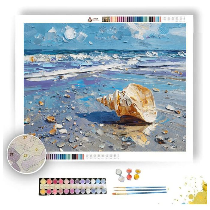 SHELL NEAR TIDE LINE - Paint by Numbers Full Kit