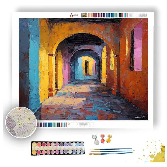 COLONIAL ARCH CORRIDOR - Paint by Numbers Full Kit