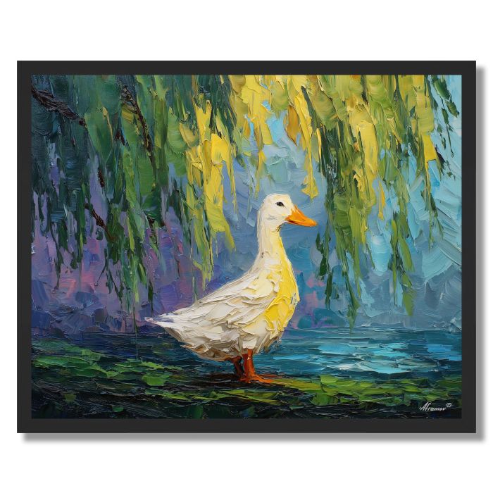 DUCK UNDER WILLOW TREE - FRAMED