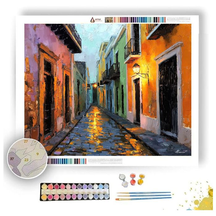 OLD SAN JUAN ALLEY - Paint by Numbers Full Kit