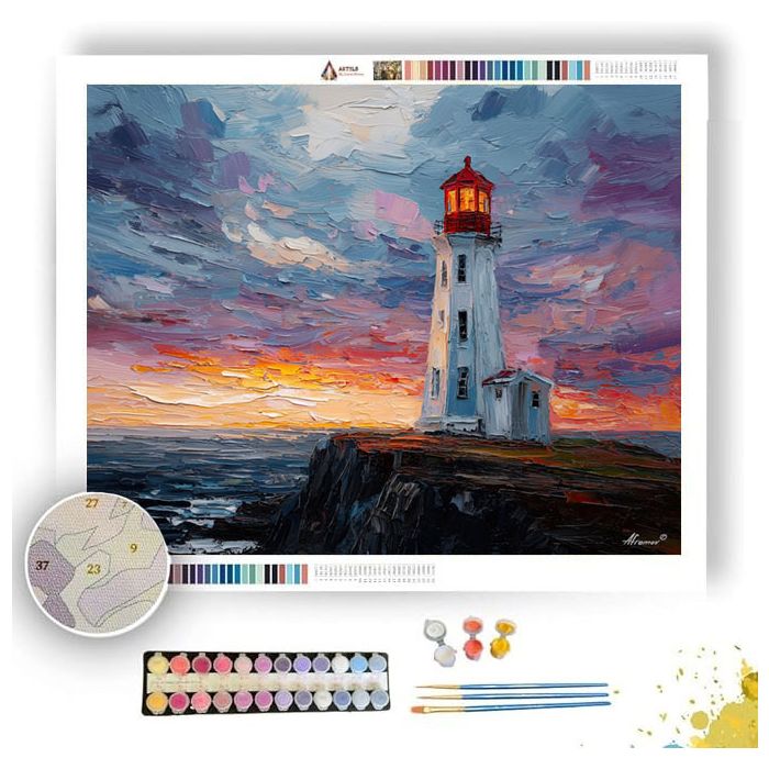 HISTORIC LIGHTHOUSE CLIFF - Paint by Numbers Full Kit