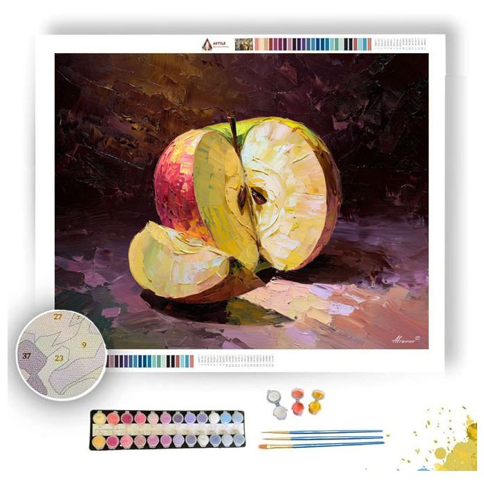 CUT APPLE CROSS SECTION - Paint by Numbers Full Kit