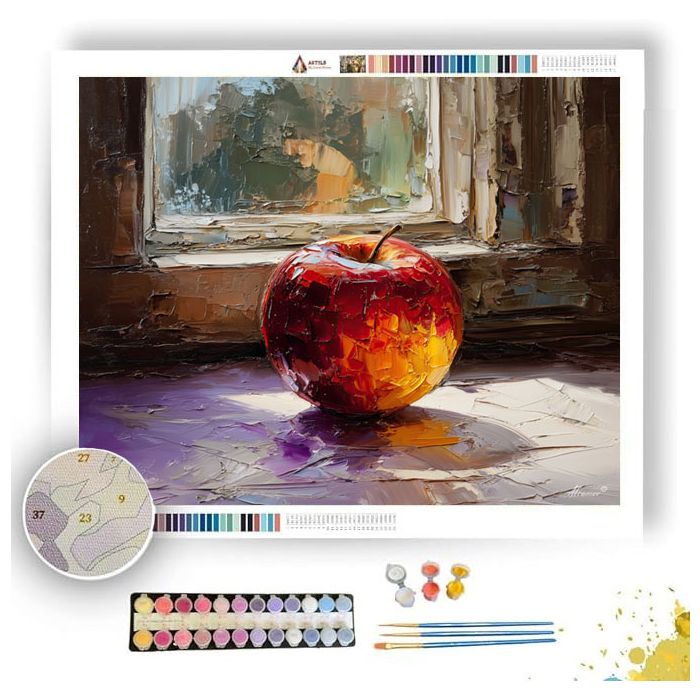 APPLE UNDER WINDOW LIGHT - Paint by Numbers Full Kit