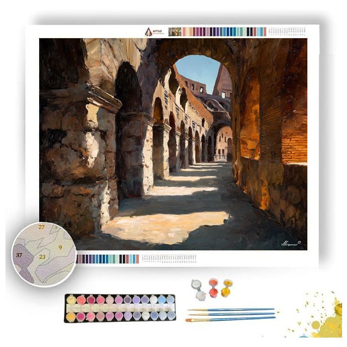 COLOSSEUM CORRIDOR SHADOWS - Paint by Numbers Full Kit