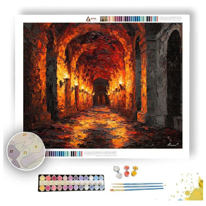 ROMAN TORCH CORRIDOR - Paint by Numbers Full Kit