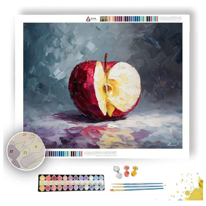 APPLE SLICE ON BOARD - Paint by Numbers Full Kit