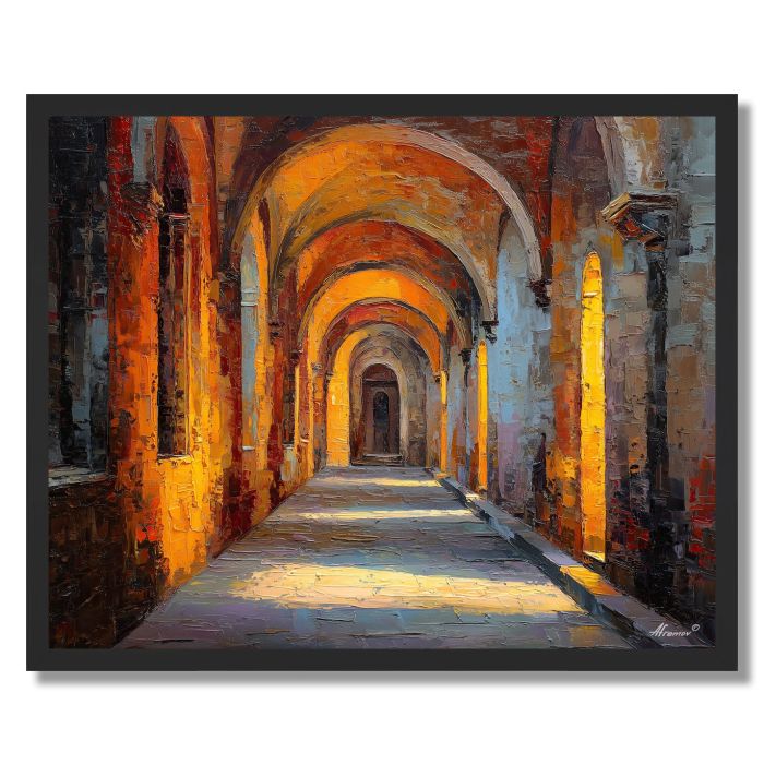 HISTORIC MONASTERY CORRIDOR - FRAMED