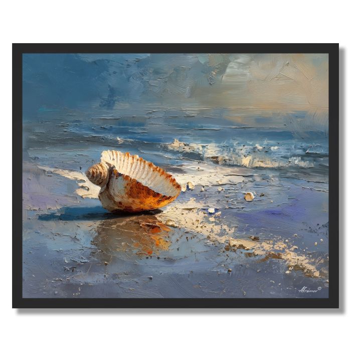 SHELL ON TIDE SAND - FRAMED