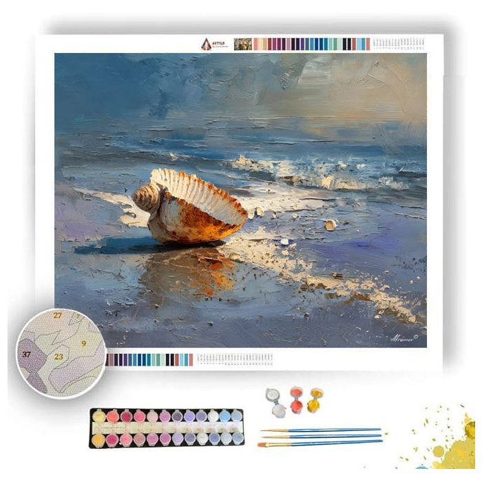 SHELL ON TIDE SAND - Paint by Numbers Full Kit