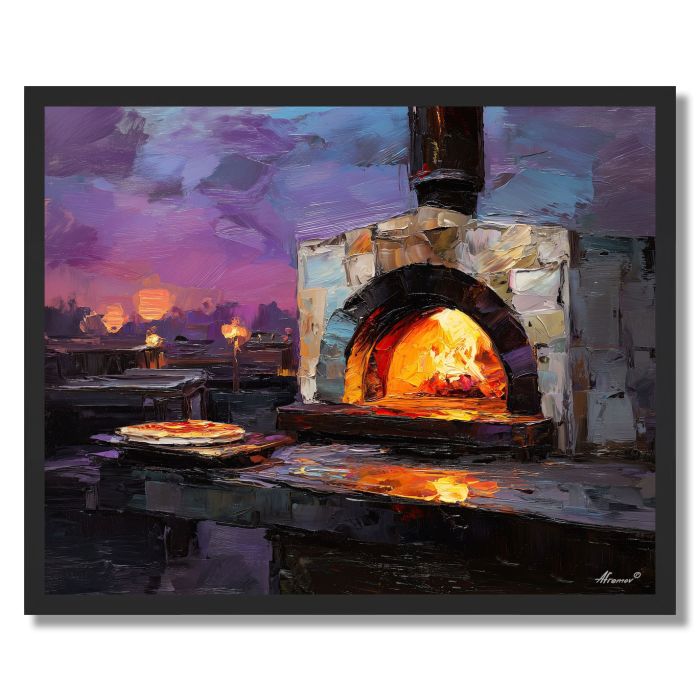 PIZZA OVEN SCENE - FRAMED