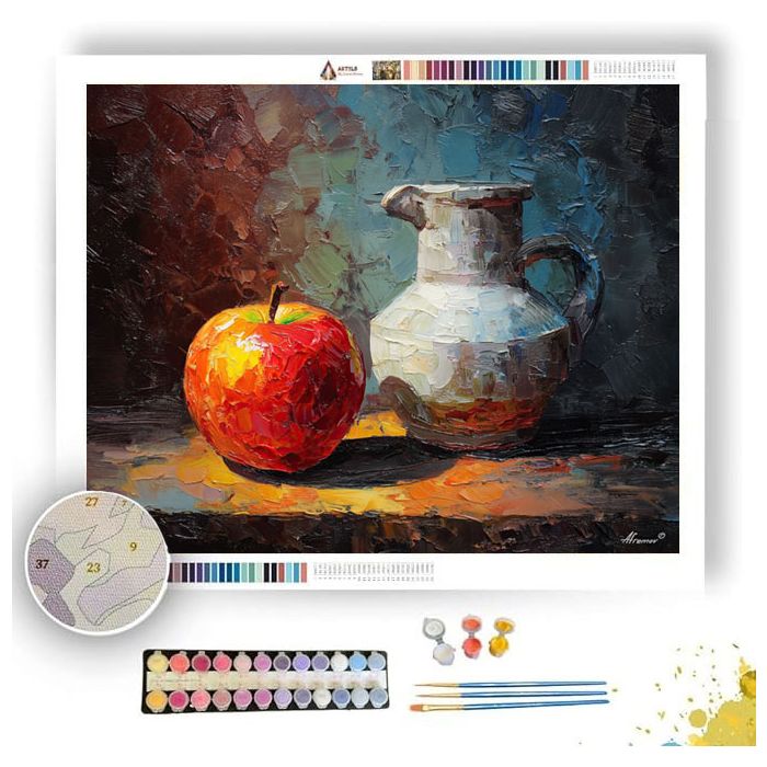APPLE BESIDE JUG - Paint by Numbers Full Kit