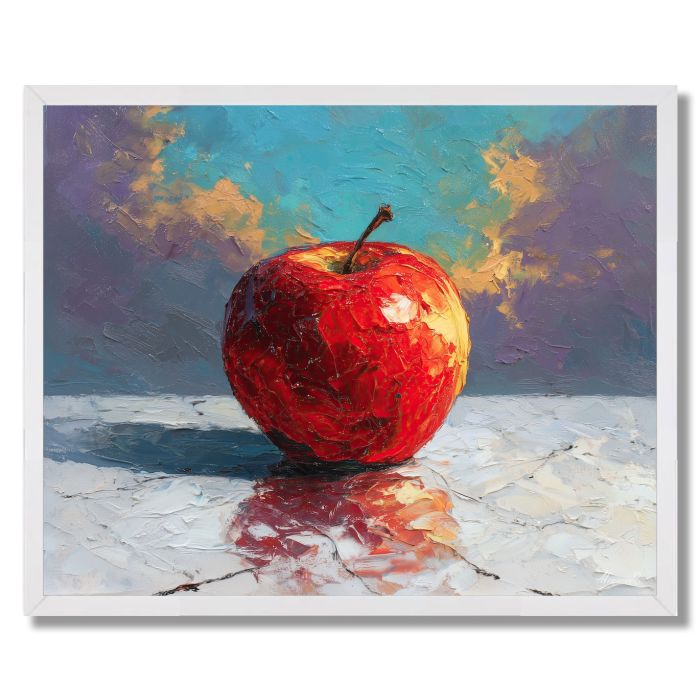 APPLE ON MARBLE SLAB - FRAMED