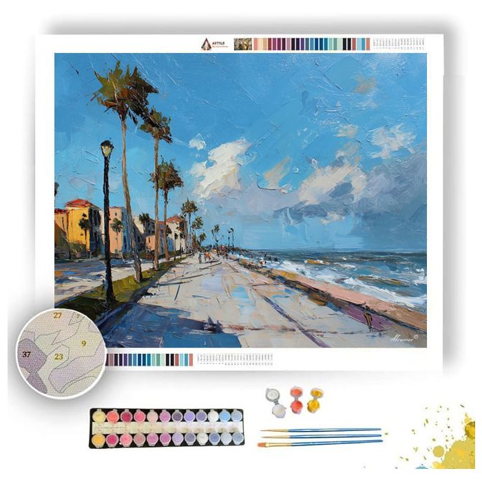 PALM BEACH BOARDWALK - Paint by Numbers Full Kit