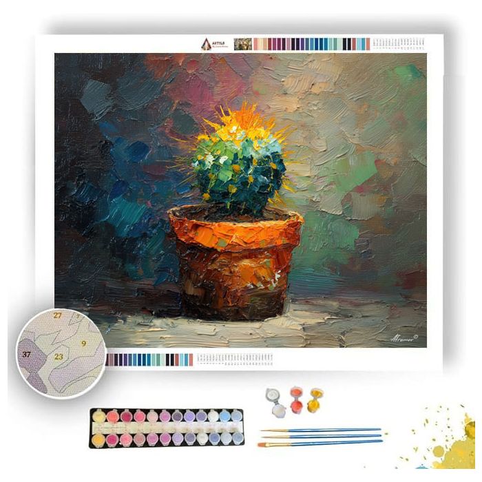 CACTUS IN CLAY POT - Paint by Numbers Full Kit