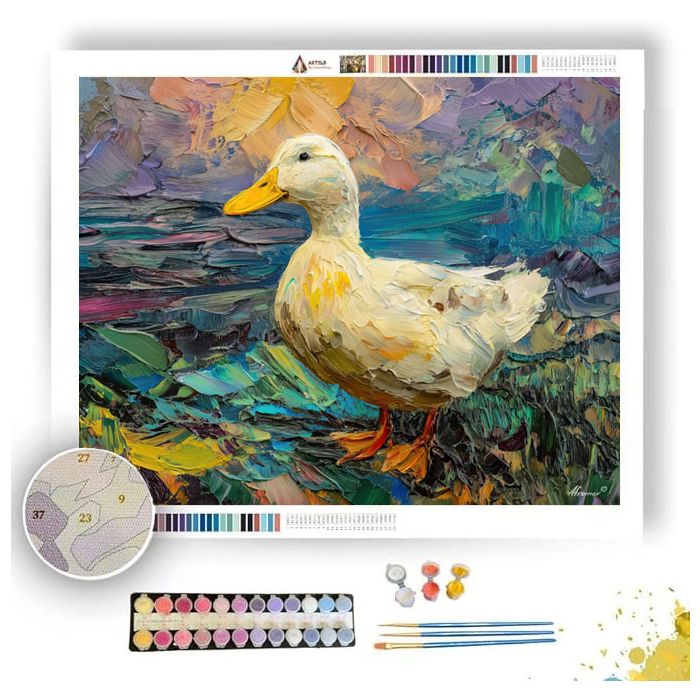 DUCK BESIDE RIVERBANK - Paint by Numbers Full Kit