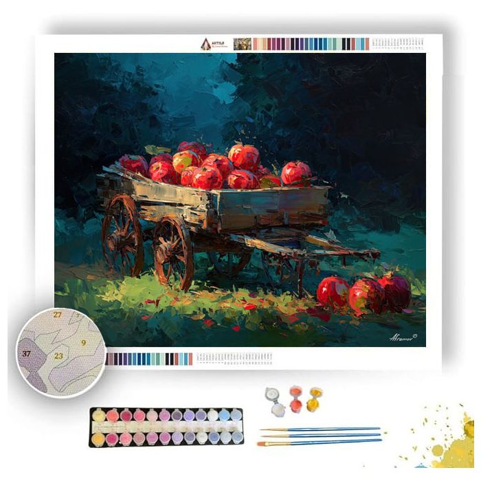 APPLE HARVEST CART - Paint by Numbers Full Kit