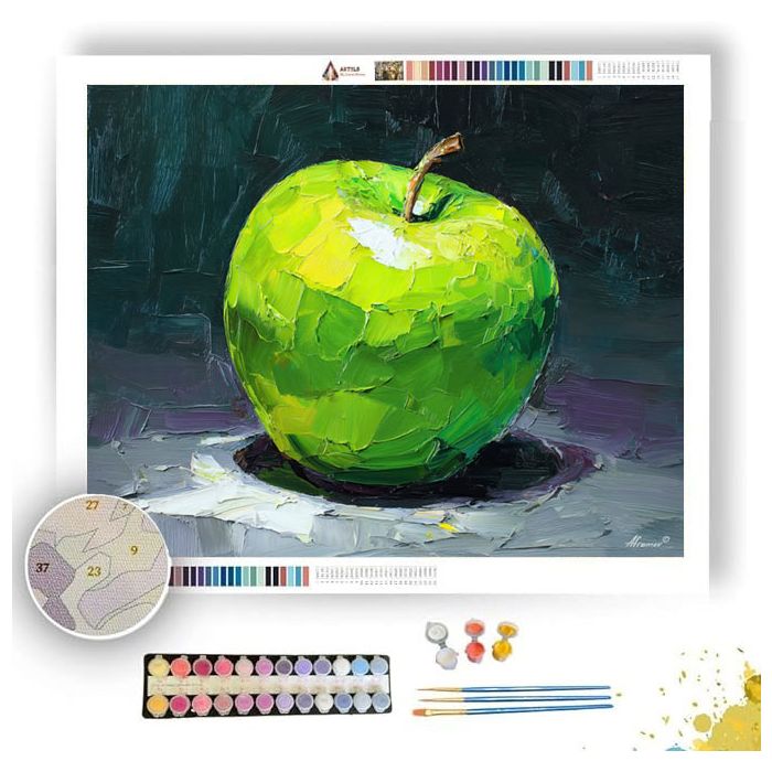 GREEN APPLE IN SUNLIGHT - Paint by Numbers Full Kit