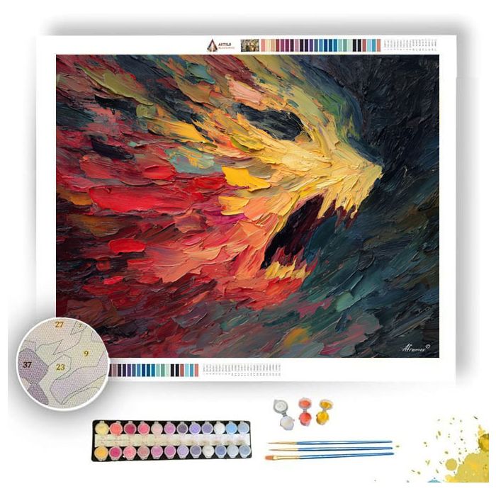 ABSTRACT SCREAM SHAPE - Paint by Numbers Full Kit