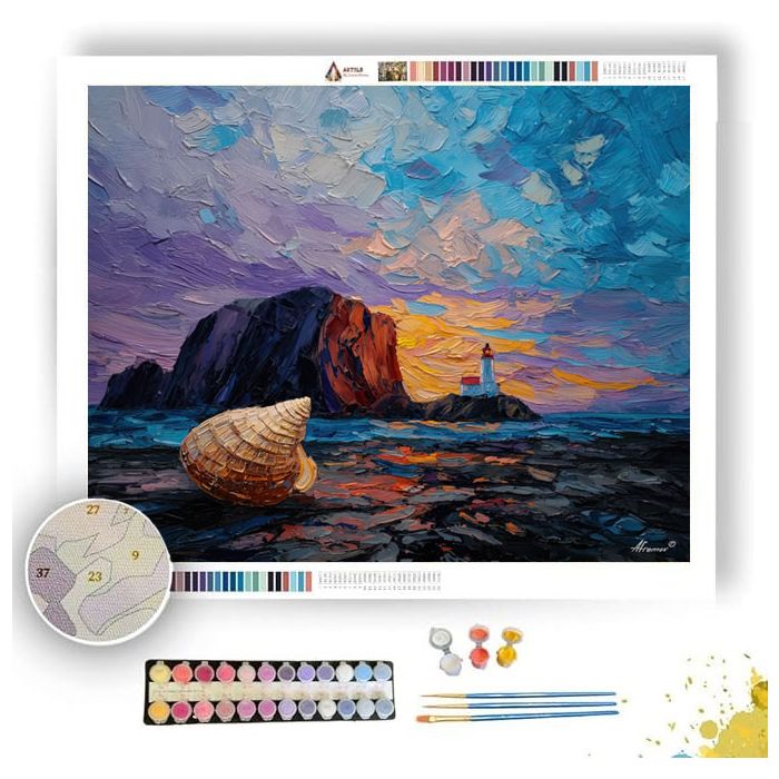 SHELL NEAR LIGHTHOUSE ROCK - Paint by Numbers Full Kit