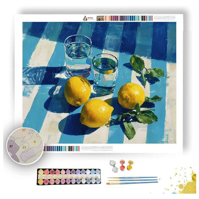 LEMONS AT NOON TABLE WIDE - Paint by Numbers Full Kit