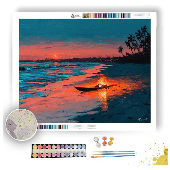EMBER BONFIRE GLOW - Paint by Numbers Full Kit