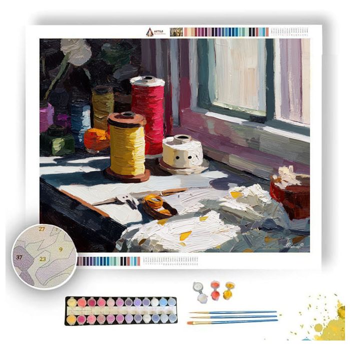 WINDOW DETAIL MARBLE - Paint by Numbers Full Kit