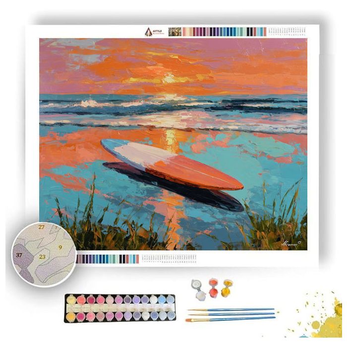 GLASS SUNSET - Paint by Numbers Full Kit