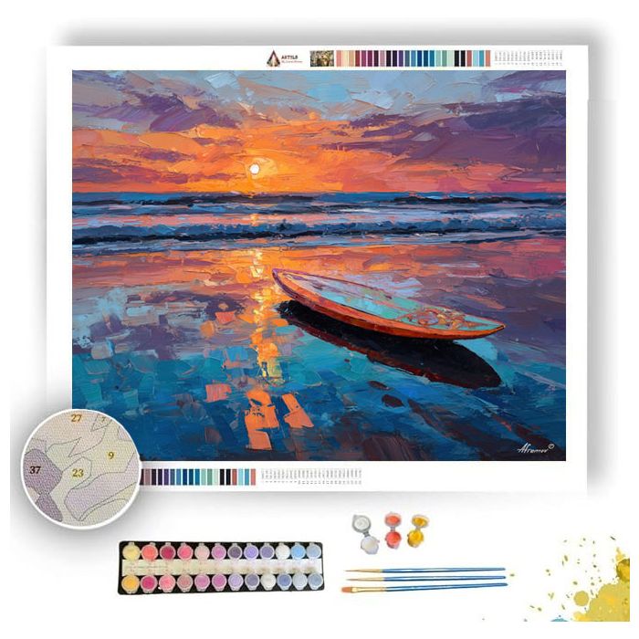 WOOD SUNSET - Paint by Numbers Full Kit
