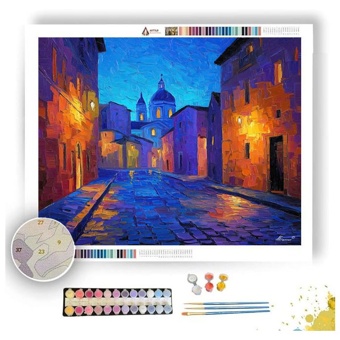 COBBLESTONE SCENE - Paint by Numbers Full Kit