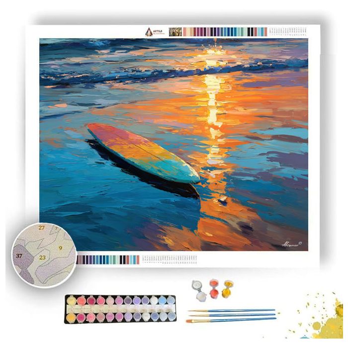 SUNSET DETAIL WATER - Paint by Numbers Full Kit
