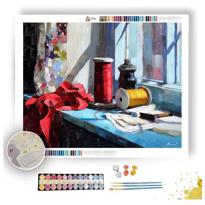 WINDOW-LIT RHYTHM MOONLIT - Paint by Numbers Full Kit