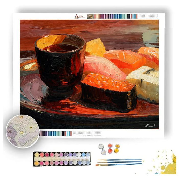 SAKE RHYTHM WINDOW - Paint by Numbers Full Kit