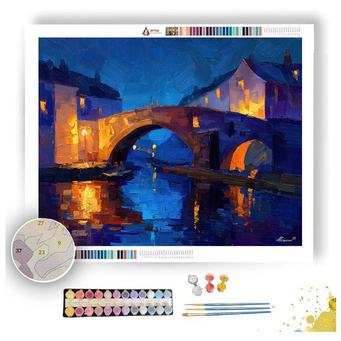 BRIDGE STUDY RIVER - Paint by Numbers Full Kit