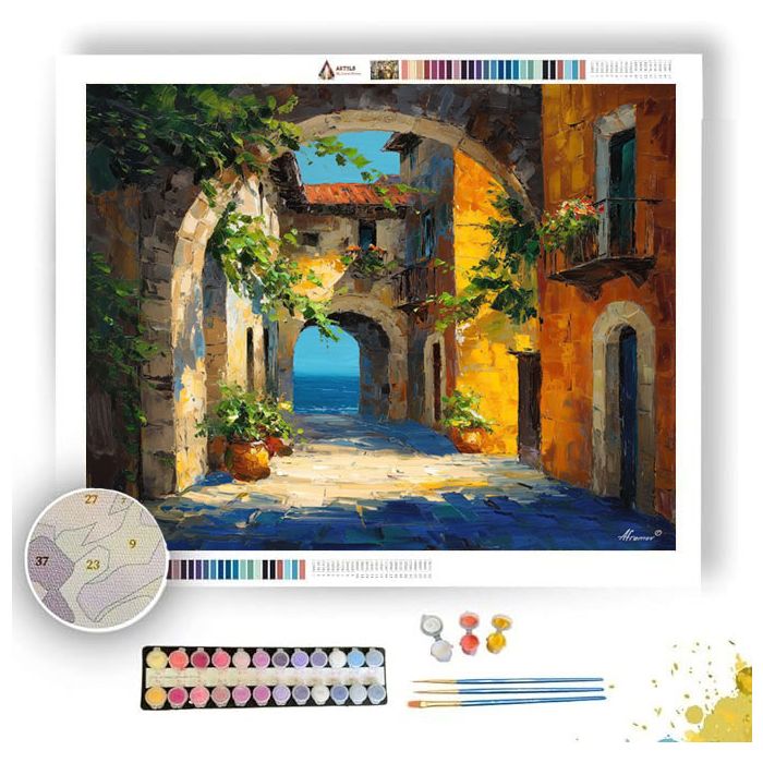 ARCHWAY VIEW TERRACE - Paint by Numbers Full Kit
