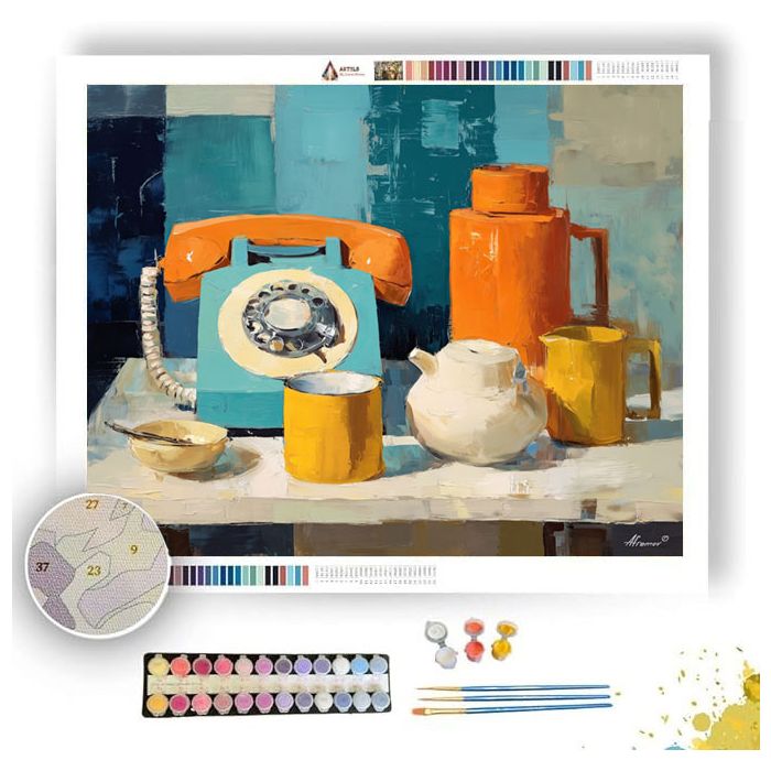 MOONLIT RETRO TRACE - Paint by Numbers Full Kit