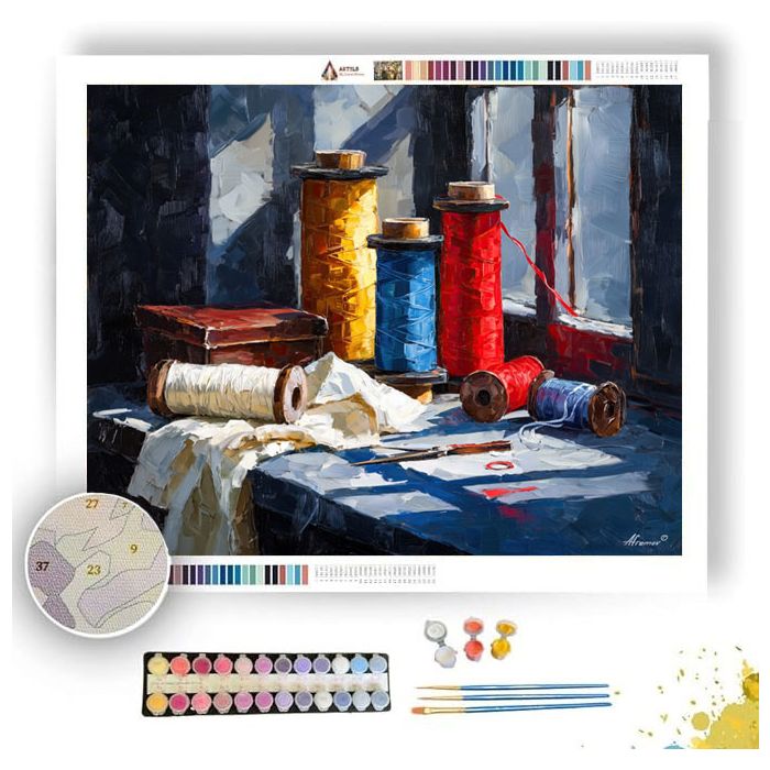 WINDOW-LIT TRACE - Paint by Numbers Full Kit