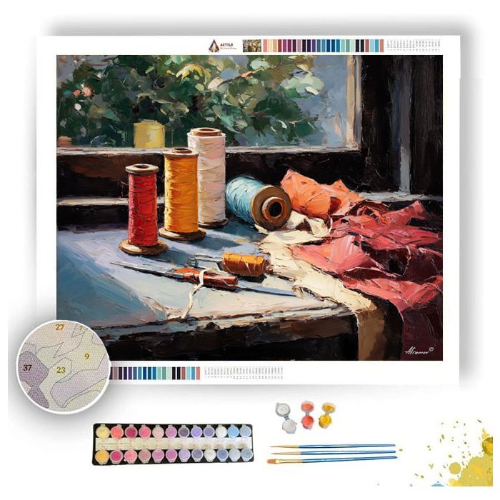 WINDOW-LIT VIGNETTE - Paint by Numbers Full Kit