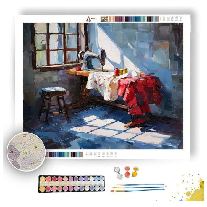 SUNLIT BENCH PASSAGE - Paint by Numbers Full Kit