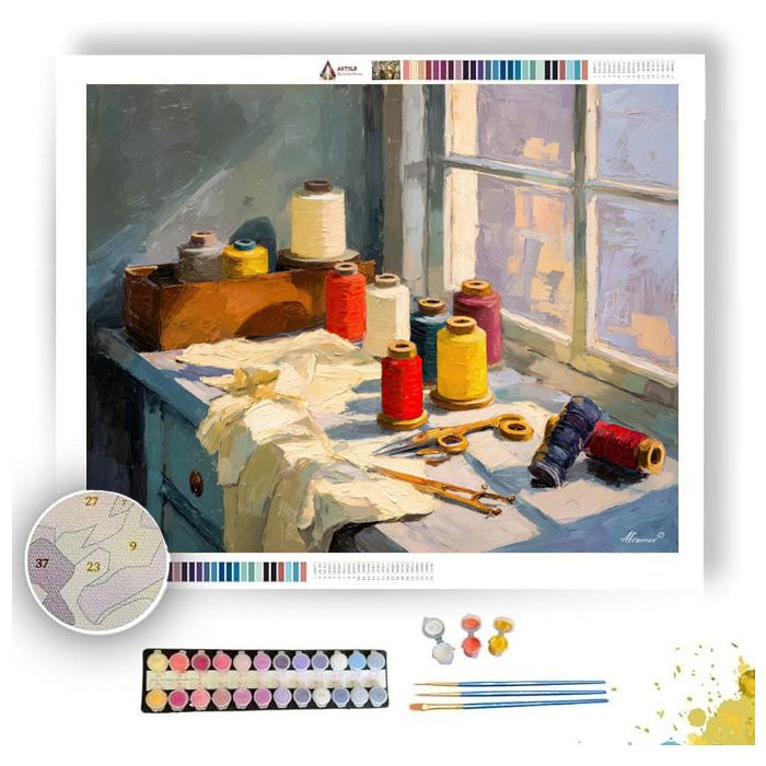 WINDOW-LIT HALO - Paint by Numbers Full Kit