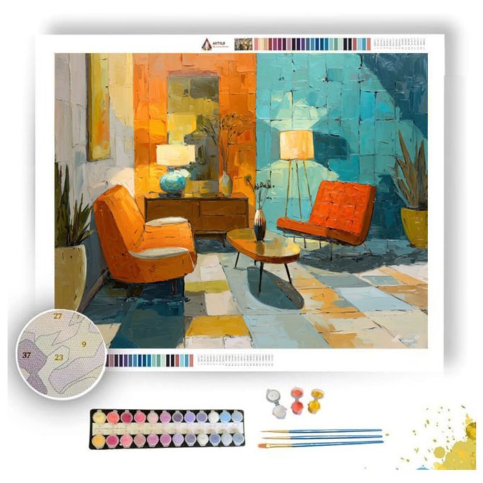 QUIET MIDCENTURY - Paint by Numbers Full Kit