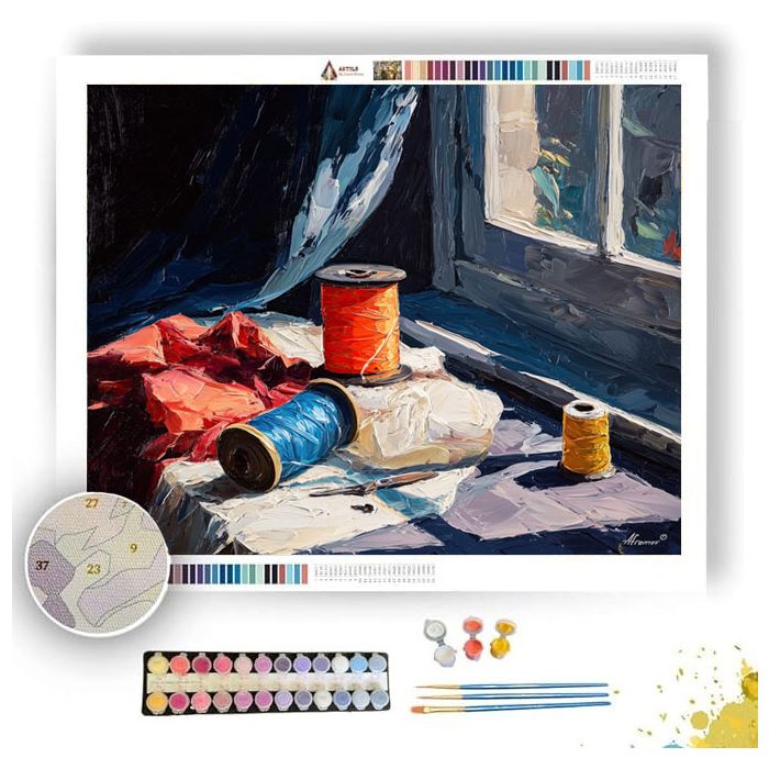 GARDEN WINDOW-LIT SPARK - Paint by Numbers Full Kit