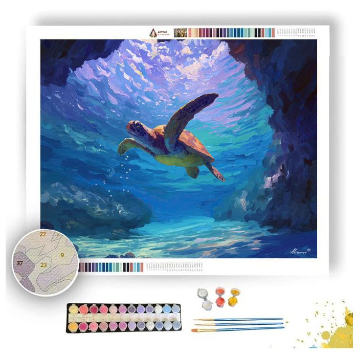 VIOLET MOUTH STUDY - Paint by Numbers Full Kit